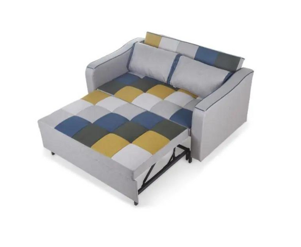 Aspen Sofa Bed - Yellow/ Blue