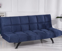 Boston Double Semi Reclined Sofabed - Denim
