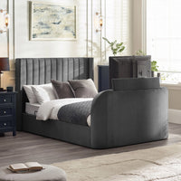 Klay 6ft Side Lift Ottoman TV Bed - Dark Grey