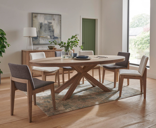 Falun Oval Medium Dining Table - Oak
