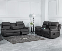 Hunter 3+2 Seater with Console Set - Dark Grey