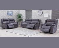 Loreta 2.5+2+1 Seater Electric Sofa Set - Dark Grey