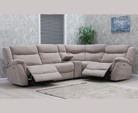 Loreta 2C1 Corner Electric Sofa with console - Champagne