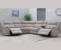 Loreta 2C2 Corner Electric Sofa with console - Champagne