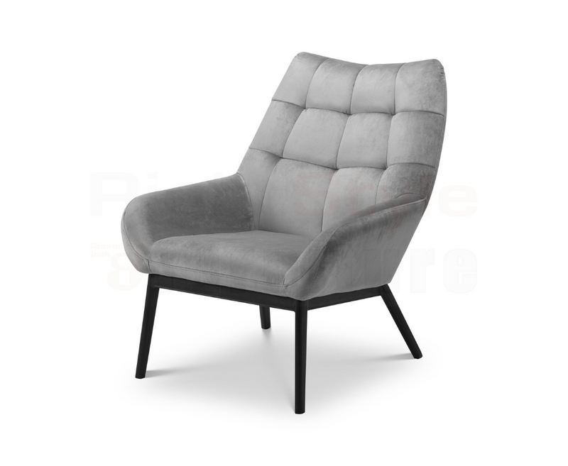 Monet Velvet Chair - Grey