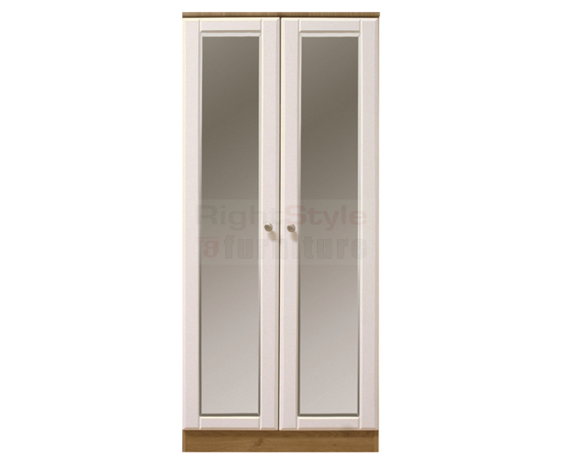 Shannon 2 Door Robe with Shelves and Mirror