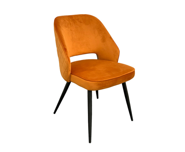 Sutton Velvet Dining Chair - Rust