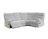 Elio Corner Reclining Sofa with Console - Grey