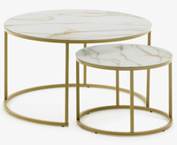 Portafino Coffee Table Set of 2 - Kass Gold