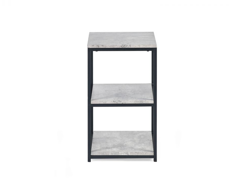 Perth Tall Narrow Side Table - Concrete Grey