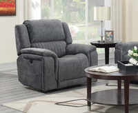 Seattle 1 Seater Fabric Manual Reclining Sofa - Grey