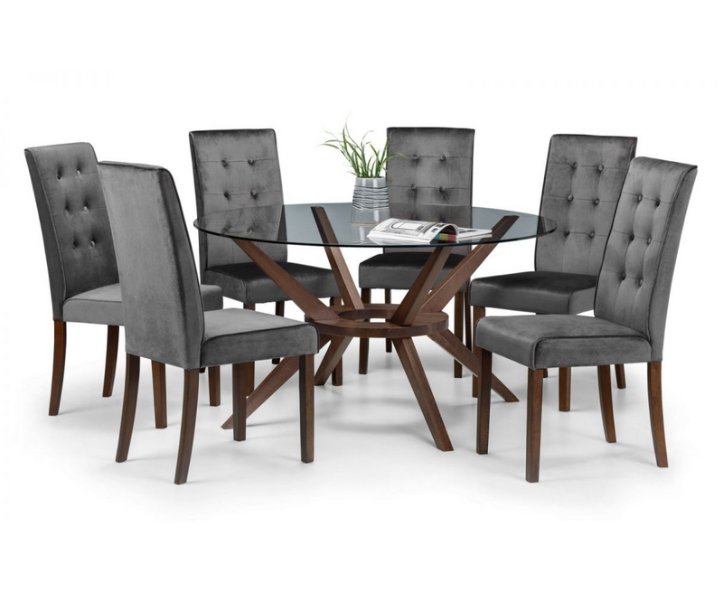 Chase Large Dining Table with 6 Madrin Dining Chair - Full Dining Set