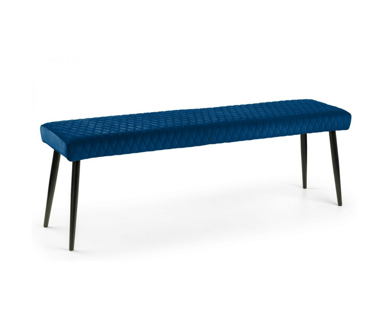 Bently 1.8M Dining Table with 2 Cruz Low Benches  - Navy