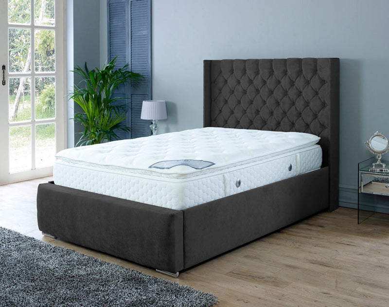 Rose 6ft Superking Bed Frame- Velvet Grey