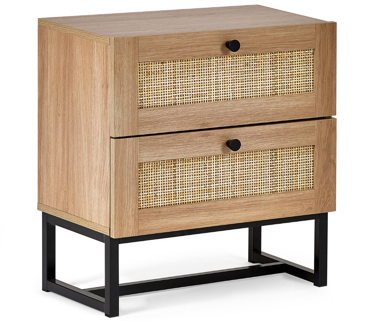 Pami 2 Drawer Bedside Table - 2 colours