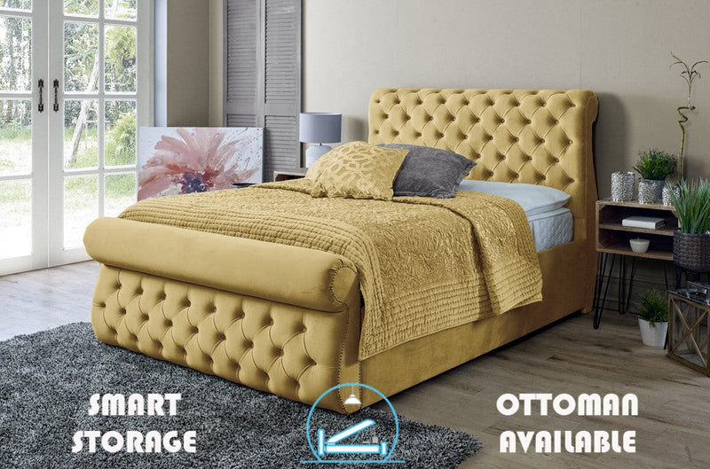 Alicante 4ft Ottoman Bed Frame- Velvet Grey
