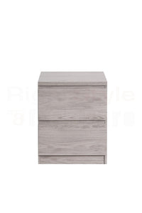 Europa 2 Drawer Bedside Grey Oak