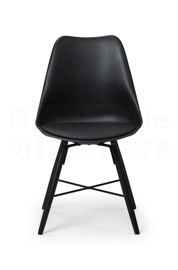 Harri Dining Chair - Black Seat & Black Legs
