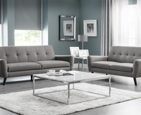 Olympia Coffee Table - White Marble & Silver