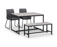 Perth Dining Table with Bench and Soho Dining Chair - Full Set