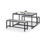 Perth Dining Table with 2 Perth Benches - Full Set