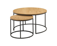 Perth Round Nesting Coffee Table - Oak