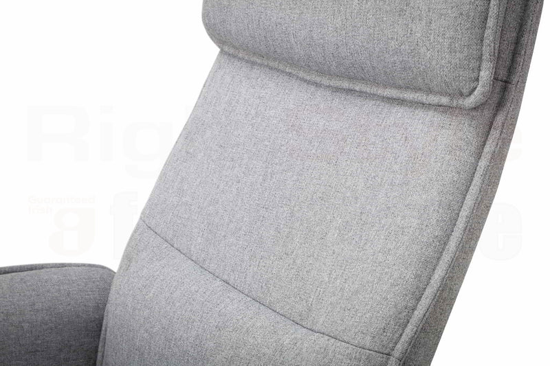 Ria Recliner & Stool Grey Linen