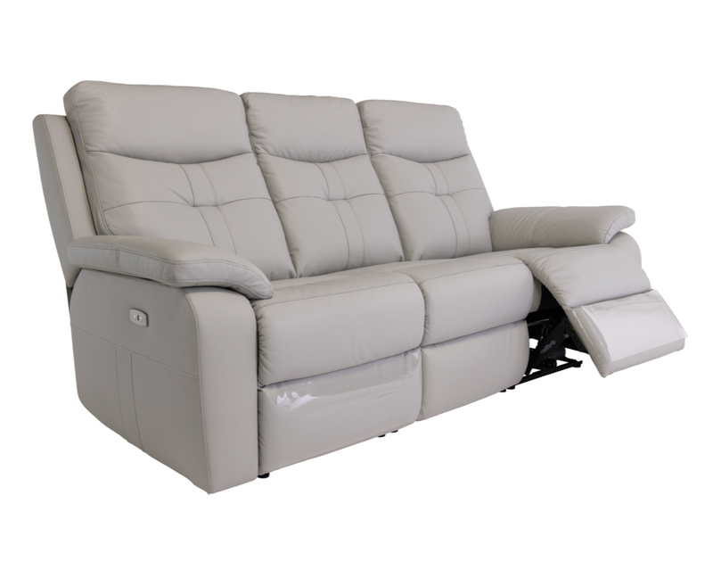 Sorena 3 Seater Leather Electric Recliner Sofa