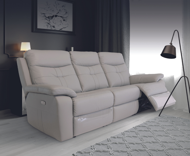 Sorena 3 Seater Leather Electric Recliner Sofa