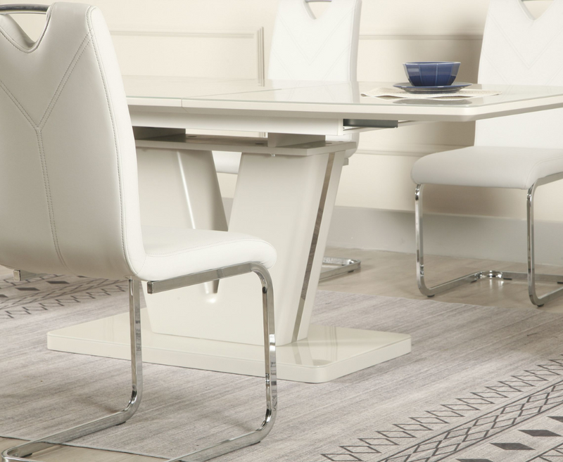 Vincenza 1.6 Extension Dining Table - Light Grey
