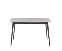 Hugo 1.6m Dining Table - Rebecca Grey with Black Leg