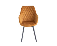 Vila Swivel Dining Chair - Antique Gold With Black Legs