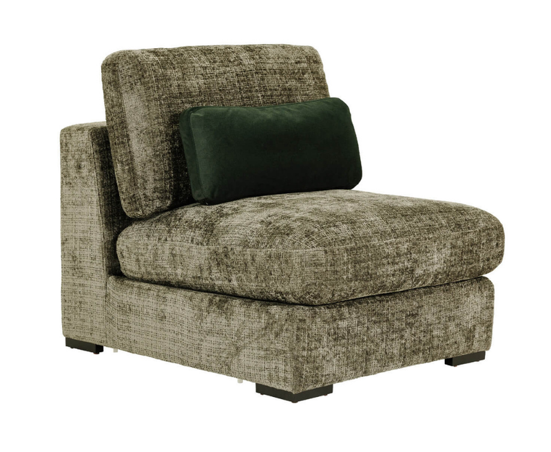 Aurori 1 Seater Armless Unit Sofa - Green