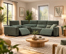 Velocity Modular 1C2 / 2C1 Electric Corner Sofa - Green