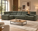 Velocity Modular 1C3 / 3C1 Electric Corner Sofa - Green