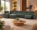 Velocity Modular 1C3 / 3C1 Electric Corner Sofa - Green