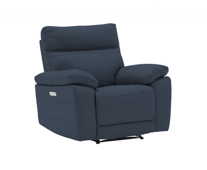 Positano 1 Seater Electric Reclining Leather Sofa