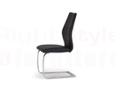 Set of 2 Elis Dining Chairs, Chrome Leg Black