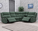 Loreta 2C1 Corner Electric Sofa with console - Green