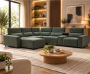 Velocity Modular 2C2 Electric Corner Sofa - Green