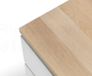 Europa 2 Drawer Bedside White & Oak