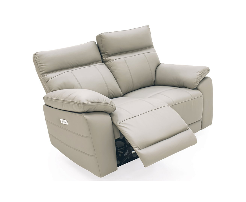 Positano 2 Seater Electric Reclining Leather Sofa