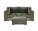 Aurori 2 Seater Sofa with Storage Ottoman Set - Green