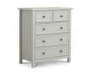 Maine 3+2 Drawer Chest- Dove Grey