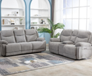 Harlie 3+2 Electric Reclining Sofa Set with Console - Light Grey