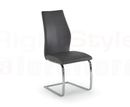 Set of 2 Elis Dining Chairs,  Chrome Leg Grey (2/Box)