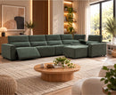 Velocity Modular 1C3 / 3C1 Electric Corner Sofa - Green