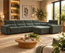 Velocity Modular 1C3 / 3C1 Electric Corner Sofa - Green