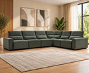 Velocity Modular 2C3 / 3C2 Electric Corner Sofa - Green