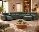 Velocity Modular 2C3 / 3C2 Electric Corner Sofa - Green